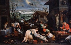 December from the series The Seasons, late 16th or early 17th century by Leandro Bassano