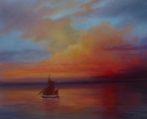 Red Sails - Thames Barge at full sail