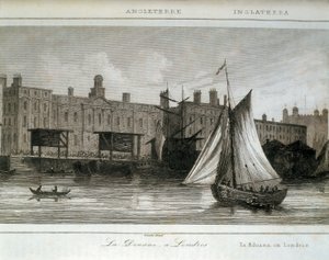 London Customs on the River Thames, England by Lemaitre