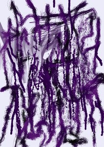 Chaotic Purple Drip Lines