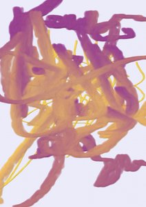 Vibrant Abstract Flow by Lembayung senja studio [Vintage Poster]