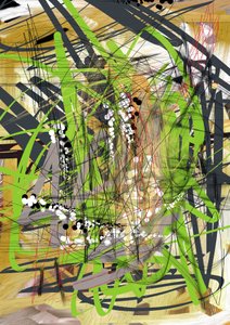Vibrant Abstract Green Chaos