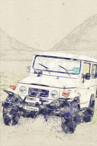 Vintage Offroad Adventure by Lembayung senja studio [Vintage Poster]