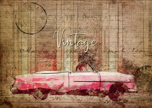 Vintage Pink Car