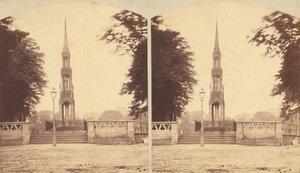 Group of 8 Early Stereograph Views of British Monuments, Memorials, and Tombs, 1850s-1910s