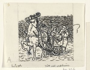 Sleigh Pulled by a Horse by Leo Gestel (signed by artist)