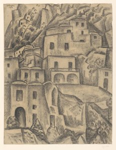 Houses on a Hillside by Leo Gestel (signed by artist)
