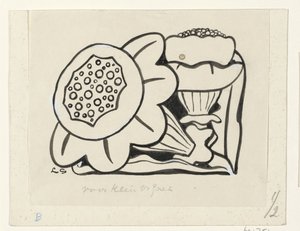 Two Flowers by Leo Gestel (signed by artist)