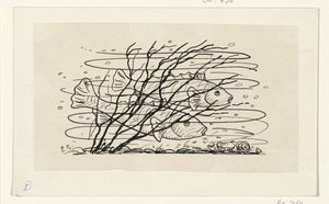 Two fish in the water by Leo Gestel (signed by artist)