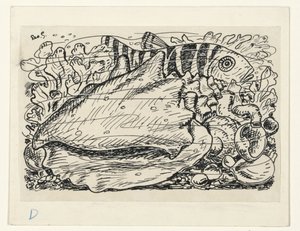 Fish and Shell in the Water by Leo Gestel (signed by artist)