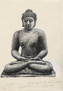 Buddha at Borobudur by Leo Gestel