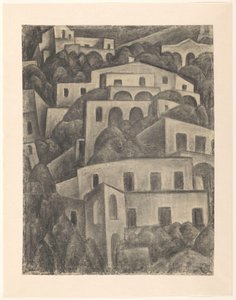 View of Positano by Leo Gestel