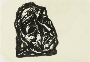 Head of a Man Looking Upwards to the Right by Leo Gestel