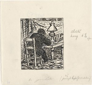 Man Writing at a Table