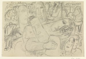 People, Faces, and a Horse by Leo Gestel