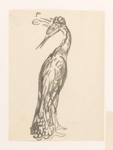 Heron with Head Turned Back by Leo Gestel