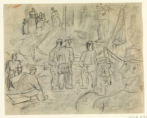 Fishermen in a Harbor by Leo Gestel