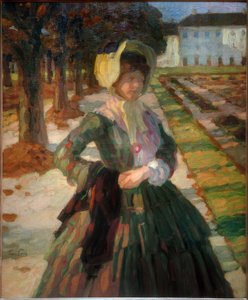 Young Woman in Green Dress