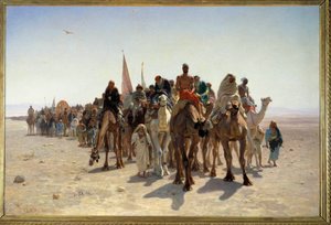 Pilgrims Going to Mecca by Leon Auguste Adolphe Belly