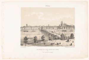 View of Orléans from the Left Bank of the Loire (Contemporary France) by Leon Auguste Asselineau