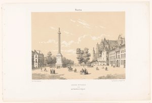 View of Place Maréchal-Foch and Cours Saint-Pierre in Nantes (Contemporary France) by Leon Auguste Asselineau