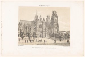 View of the Cathedral of Orléans (North Side) (Contemporary France) by Leon Auguste Asselineau