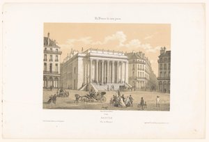 View of the Théâtre Graslin in Nantes (Contemporary France) by Leon Auguste Asselineau