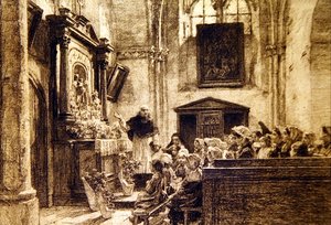 The Month of Mary at Charteve: May by Leon Augustin Lhermitte
