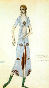 Costume design for Ida Rubinstein as Ishtar, 1924 by Leon Bakst