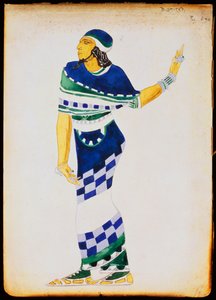 Costume design for a musician by Leon Bakst