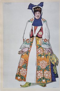 Costume Design for the Opera Sadko by N. Rimsky-Korsakov by Leon Bakst