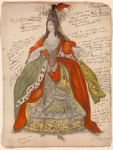 Costume Design for the Ballet Sleeping Beauty by P. Tchaikovsky (Drawing by Leon Bakst) by Leon Bakst