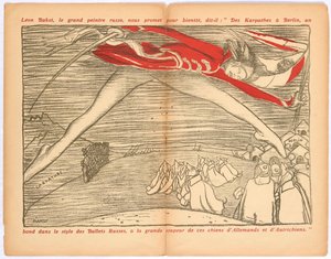 From the Carpathians to Berlin, a Leap in the Style of the Russian Ballets, c. 1915 by Leon Bakst