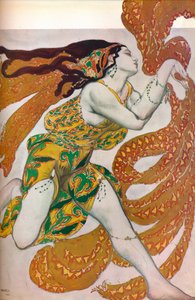 Narcisse: A Bacchante. Costume design for the dance Narcisse by Leon Bakst