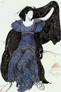 The Nymph Echo, costume sketch for Nicolai Cherepnin