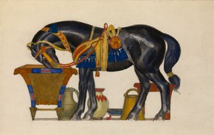 Watering Horse by Leon Bakst