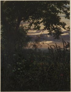 Landscape at Sunset by Léon Bonvin