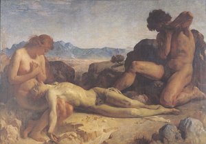 Adam and Eve Finding the Body of Abel by Leon Joseph Florentin Bonnat