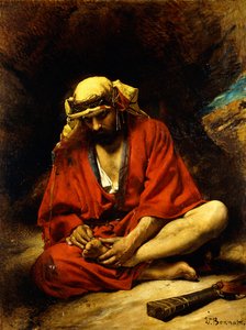 An Arab plucking a Thorn from his Foot by Leon Joseph Florentin Bonnat