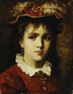 Portrait of a Young Girl, 1876 by Leon Joseph Florentin Bonnat