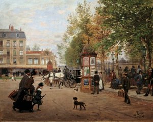 The Place de la Gare in Nancy in 1887 by Leon Joseph Voirin