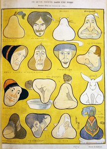 Humorous Depictions of Faces, Human Beings and Animals to be Found in the Shape of a Pear