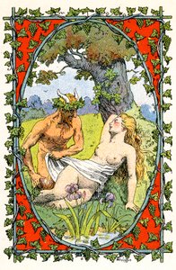 A Faun Unveils the Naked Body of a Sleeping Nymph by Leon Lebegue