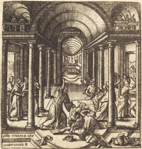 Christ Driving the Money Changers from the Temple by Leonard Gaultier