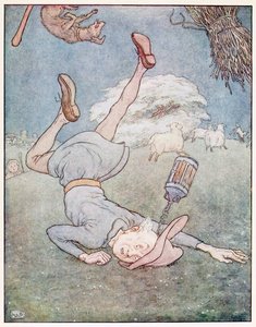 The Man in the Moon Came Tumbling Down, from A Nursery Rhyme Picture Book
