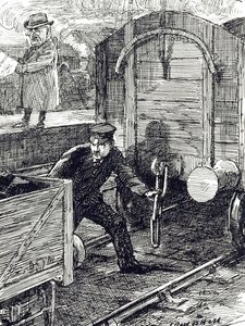 A Cartoon Commenting on Railway Worker
