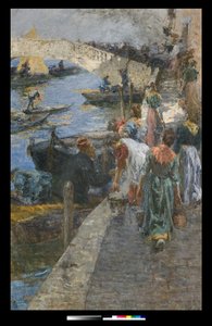 Fire in Chioggia by Leonardo Bazzaro