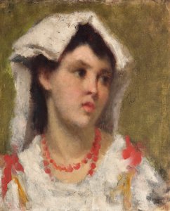 Young Lady from Ciociaria near Rome by Leonardo Bazzaro