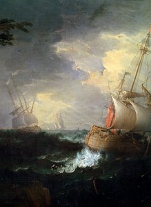 Stormy Sea, c1700-1750 (detail) by Leonardo Coccorante