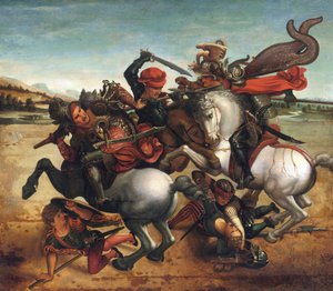 The Fight for the Standard from The Battle of Anghiari by Leonardo da (follower of) Vinci